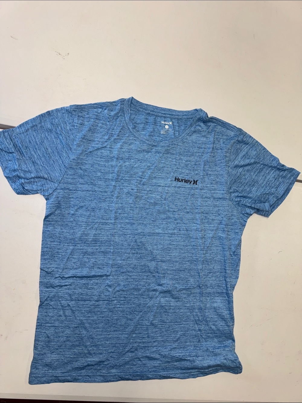 Hurley Men's Heathered Sky Blue Short Sleeve Crew Tee